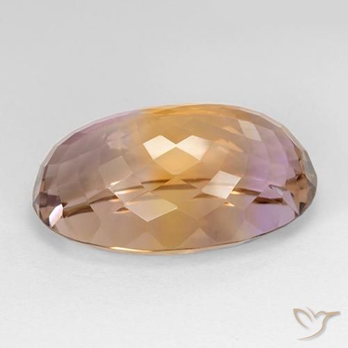 Ametrine Gemstone in 25 x 15.4 mm Size for Sale, Ametrine Stone in Bi-color Color