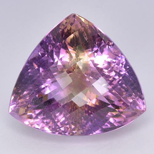 Двуцветный Аметрин Камень - 86.2ct Триллион Огранка Шахматная (ID: 512826)