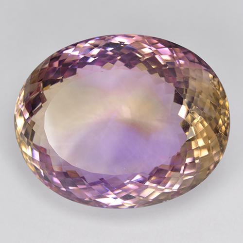 Двуцветный Аметрин Камень - 49.5ct Овальная Португальская Огранка (ID: 512831)