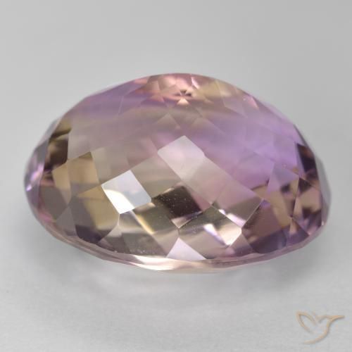 Ametrine Gemstone in 17.4 x 14.2 mm Size for Sale, Ametrine Stone in Bi-color Color