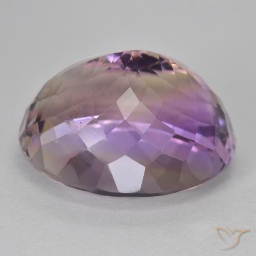 Ametrine Gemstone in 18.6 x 15.4 mm Size for Sale, Ametrine Stone in Bi-color Color