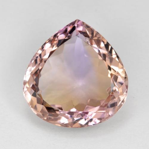 Bi-color Ametrine Gem - 13.6ct Pear Facet (ID: 571542)
