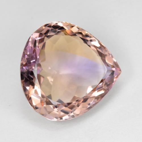 13.59 ct Bi-color Ametrine Stone, Natural Ametrine in Pear Facet Shape for Sale