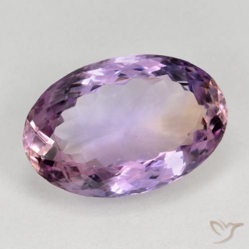 12.84 ct Bi-color Ametrine Stone, Natural Ametrine in Oval Facet Shape for Sale