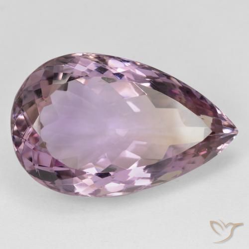 23.98 ct Bi-color Ametrine Stone, Natural Ametrine in Pear Facet Shape for Sale