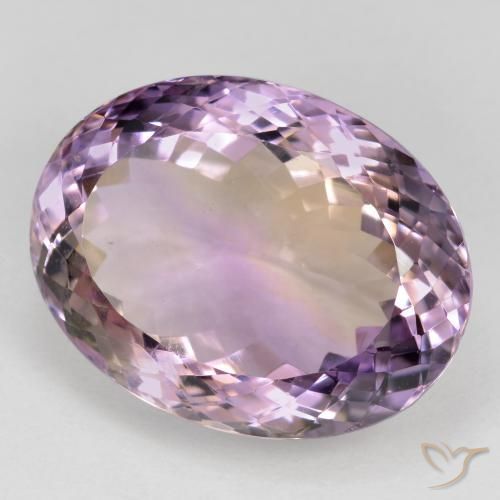28.90 ct Bi-color Ametrine Stone, Natural Ametrine in Oval Portuguese-Cut Shape for Sale