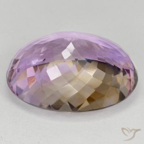 Ametrine Gemstone in 22.7 x 17.4 mm Size for Sale, Ametrine Stone in Bi-color Color