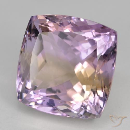 31.12 ct Bi-color Ametrine Stone, Natural Ametrine in Cushion-Cut Shape for Sale