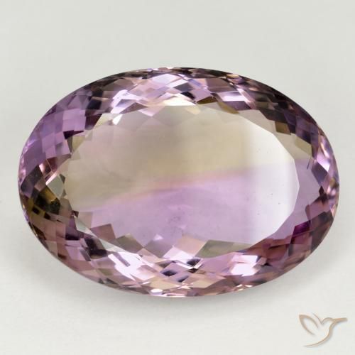 37.23 ct Bi-color Ametrine Stone, Natural Ametrine in Oval Portuguese-Cut Shape for Sale