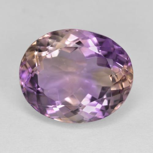 Bi-color Ametrine Gem - 8.1ct Oval Facet (ID: 571575)