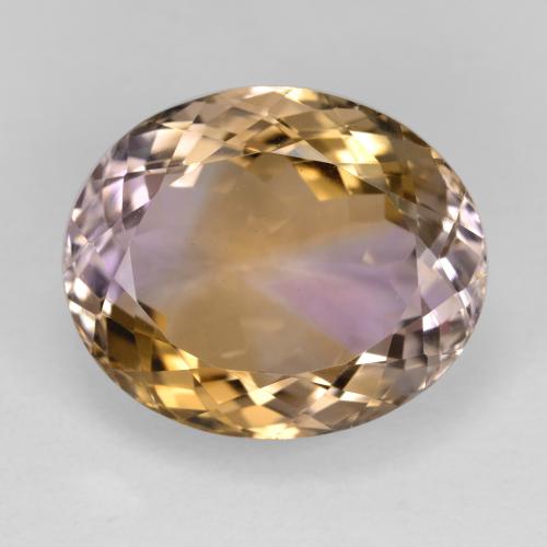 Bi-color Ametrine Gem - 12.5ct Oval Facet (ID: 571577)