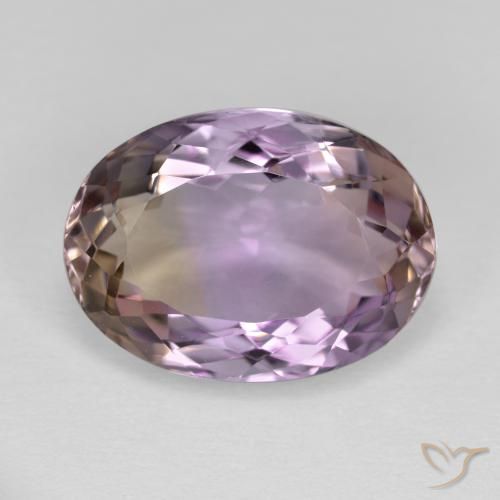 Amétrine Bicolore Ovale 14,5 x 10,6mm du Brésil, poids de 6,49 ct, pierre gemme naturelle Non traité de pureté vvs-vs, 1 pièce d'amétrine oval facet, couleur : Bicolore, dureté de Mohs de 7 convient aux bijoux de tous les jours, pierre de sagesse, Photo A