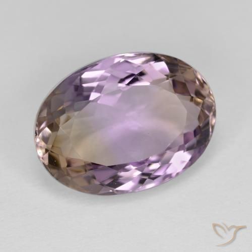 6.49 ct Bi-color Ametrine Stone, Natural Ametrine in Oval Facet Shape for Sale