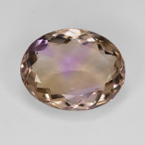Двуцветный Аметрин Камень - 7.8ct Фасетный Овал (ID: 571582)