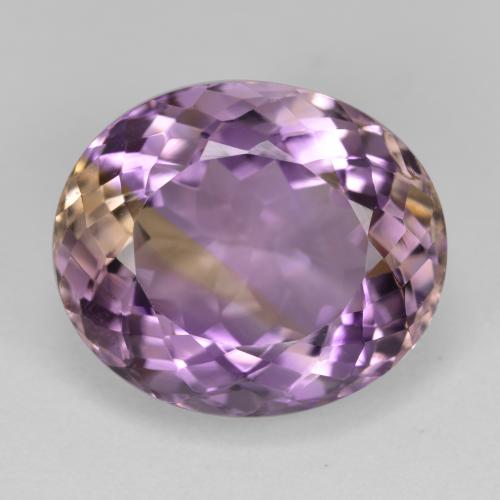 Bi-color Ametrine Gem - 9.8ct Oval Facet (ID: 571584)