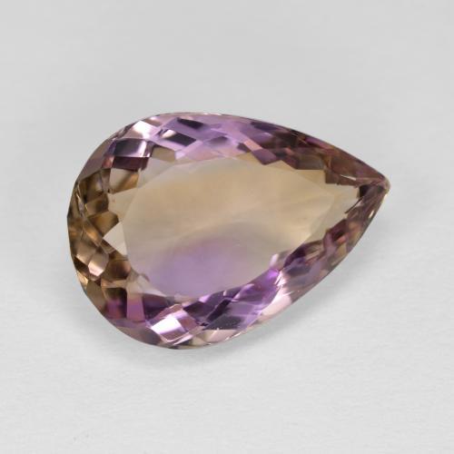 5.46 ct Bi-color Ametrine Stone, Natural Ametrine in Pear Facet Shape for Sale