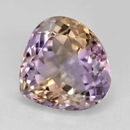 9.50 ct Bi-color Ametrine Stone, Natural Ametrine in Pear Facet Shape for Sale