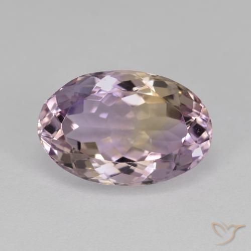Двуцветный Аметрин Камень - 6.3ct Фасетный Овал (ID: 571603)