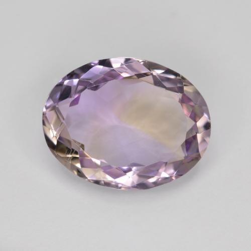 Zweifarbig Ametrin Edelstein - 4.6ct Oval facettiert (ID: 571604)
