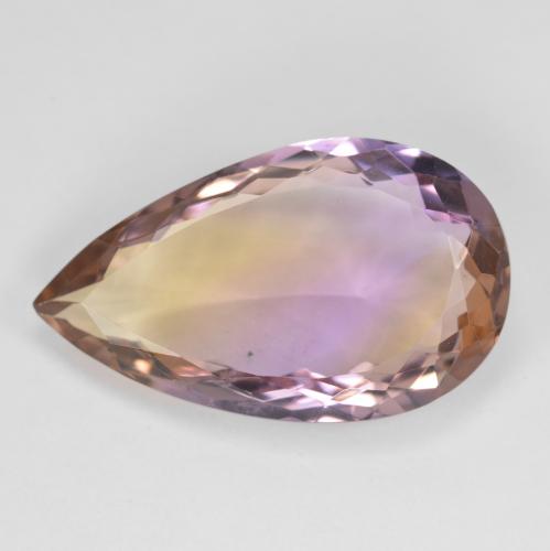 Bicolor Ametrina Gema - 11.9ct Corte en forma de pera (ID: 577050)