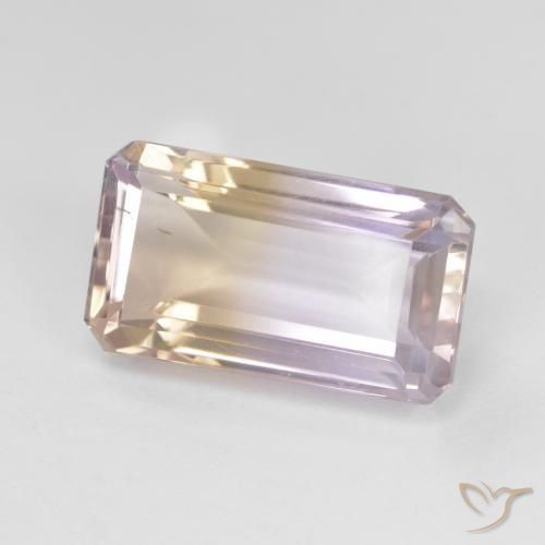 7.02 ct Bi-color Ametrine Stone, Natural Ametrine in Octagon Step Cut Shape for Sale