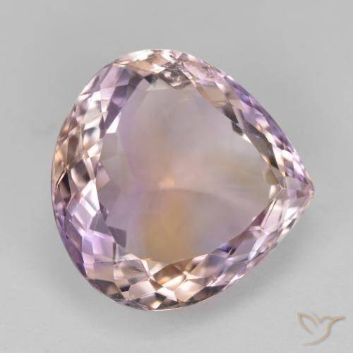 13.86 ct Bi-color Ametrine Stone, Natural Ametrine in Pear Facet Shape for Sale