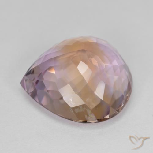 Ametrine Gemstone in 17 x 17 mm (calibrated) Size for Sale, Ametrine Stone in Bi-color Color
