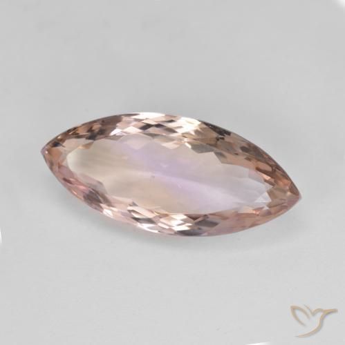 7.52 ct Bi-color Ametrine Stone, Natural Ametrine in Marquise Facet Shape for Sale