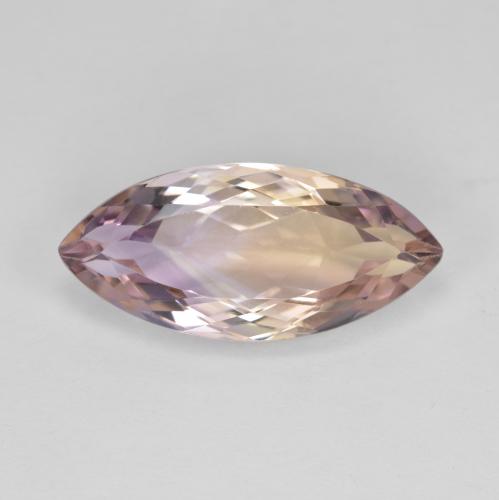 5.82 ct Bi-color Ametrine Stone, Natural Ametrine in Marquise Facet Shape for Sale