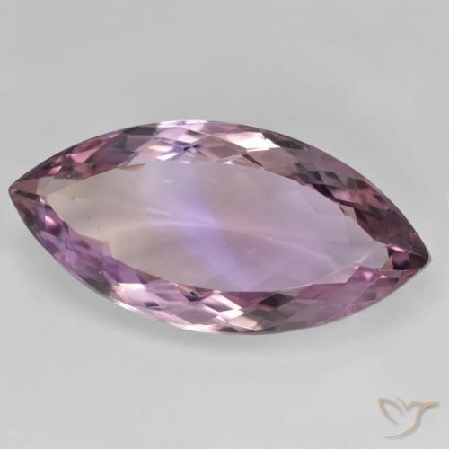 18.23 ct Bi-color Ametrine Stone, Natural Ametrine in Marquise Facet Shape for Sale