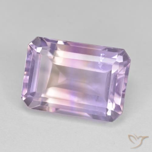 8.43 ct Bi-color Ametrine Stone, Natural Ametrine in Octagon Step Cut Shape for Sale