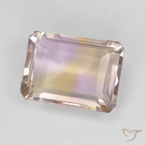 6.56 ct Bi-color Ametrine Stone, Natural Ametrine in Octagon Step Cut Shape for Sale