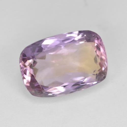 6.04 ct Bi-color Ametrine Stone, Natural Ametrine in Cushion-Cut Shape for Sale