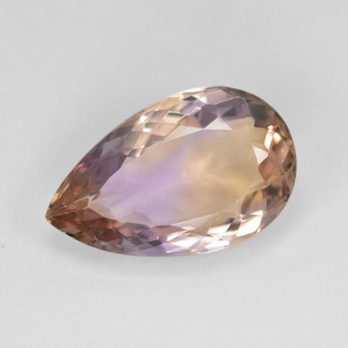 Bi-Colore Ametrine Gem - 5.8ct Sfaccettatura a pera (ID: 577367)