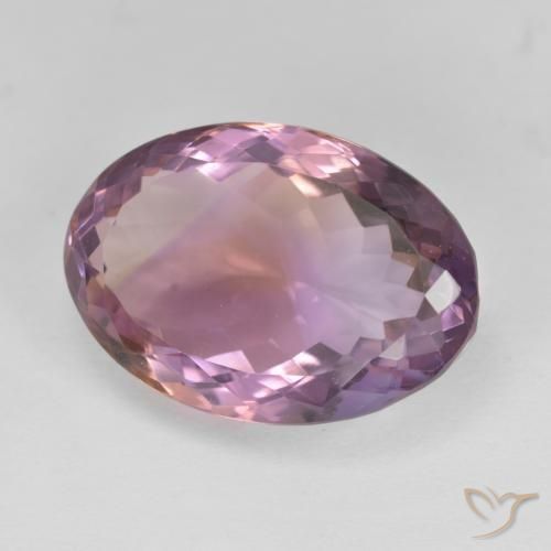 10.78 ct Bi-color Ametrine Stone, Natural Ametrine in Oval Facet Shape for Sale