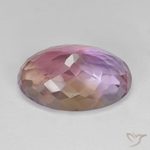 Ametrine Gemstone in 17.8 x 12.3 mm Size for Sale, Ametrine Stone in Bi-color Color