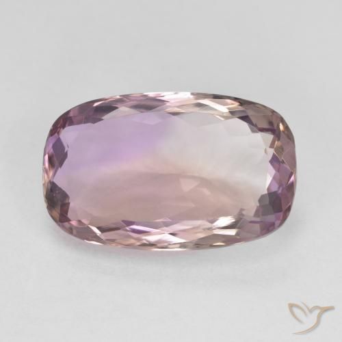 6.88 ct Bi-color Ametrine, 16.5 x 10.3 mm Cushion Cut From Brazil, Photo A
