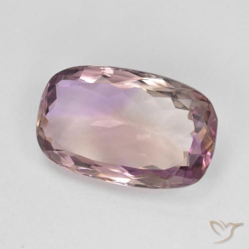6.88 ct Bi-color Ametrine Stone, Natural Ametrine in Cushion-Cut Shape for Sale
