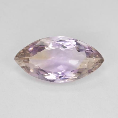 17.1 x 8.8mm Marquise Facet Bi-color Ametrine from Brazil, Weight of 4.6ct, Natural untreated Gemstone in VVS-VS Clarity, 1pc Ametrine - Color: Bi-color, Mohs Hardness of 7 suitable for daily wear jewelry, Photo A