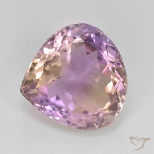 10.23ct Pear Facet Bi-color Ametrine from Brazil, Dimension 15 x 14.9mm, VVS-VS Clarity, Natural untreated gemstone, 1pc Ametrine in Bi-color Color, Mohs Hardness of 7 suitable for daily wear jewelry, Photo A