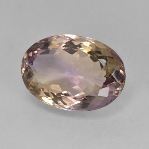 8.92 ct Bi-color Ametrine Stone, Natural Ametrine in Oval Facet Shape for Sale