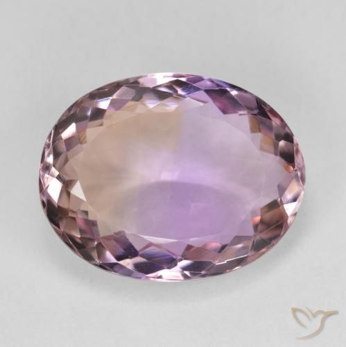 17.3 x 13.5mm Oval Facet Bi-color Ametrine from Brazil, Weight of 10.95ct, Natural untreated Gemstone in VVS Clarity, 1pc Ametrine - Color: Bi-color, Mohs Hardness of 7 suitable for daily wear jewelry, Photo A
