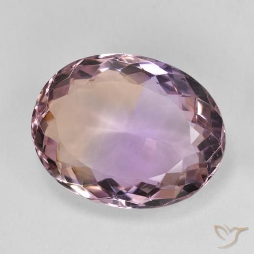 10.95 ct Bi-color Ametrine Stone, Natural Ametrine in Oval Facet Shape for Sale