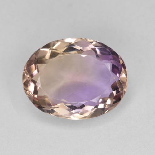 Zweifarbig Ametrin Edelstein - 4.9ct Oval facettiert (ID: 582579)