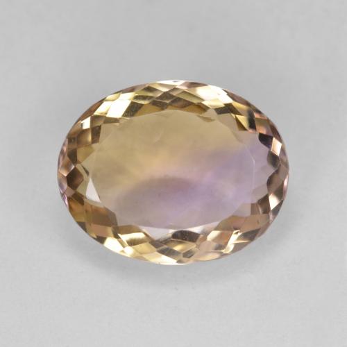 Bicolore Amétrine gemme - 6.1ct Ovale facette (ID: 582582)