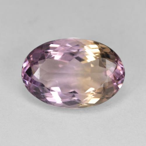Bi-color Ametrine Gem - 6.8ct Oval Facet (ID: 582583)