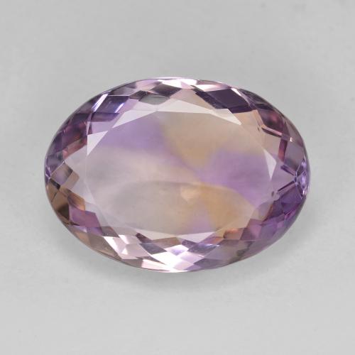 Двуцветный Аметрин Камень - 8.9ct Фасетный Овал (ID: 582885)