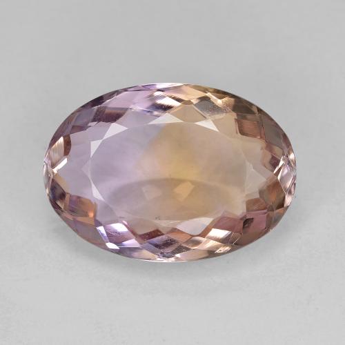 Двуцветный Аметрин Камень - 7.7ct Фасетный Овал (ID: 582887)