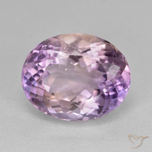 10.26 ct Bi-color Ametrine, 15.2 x 12.1 mm Oval Portuguese Cut From Brazil, Photo A