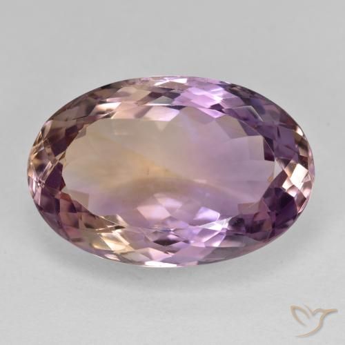 18.09ct Oval Facet Bi-color Ametrine from Brazil, Dimension 21.3 x 14.2mm, VVS Clarity, Natural untreated gemstone, 1pc Ametrine in Bi-color Color, Mohs Hardness of 7 suitable for daily wear jewelry, Photo A
